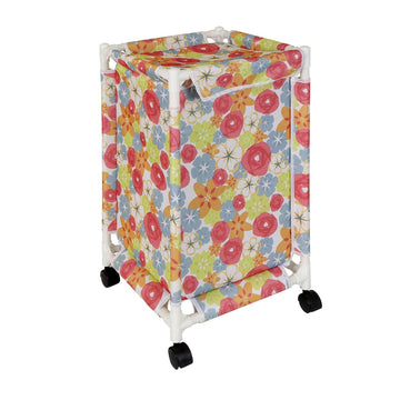 HOKIPO Oxford Fabric Laundry Basket Trolley With Wheels - 65x35x35 cm, Multicolor - HOKIPO | Har Ghar ka Humsafar