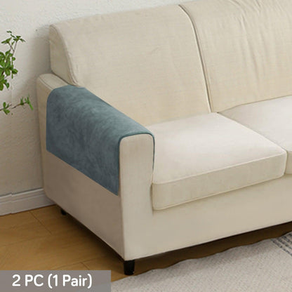 HOKIPO Premium Chenille Sofa Arm Cover, 2 Pcs, Grey - HOKIPO | Har Ghar ka Humsafar