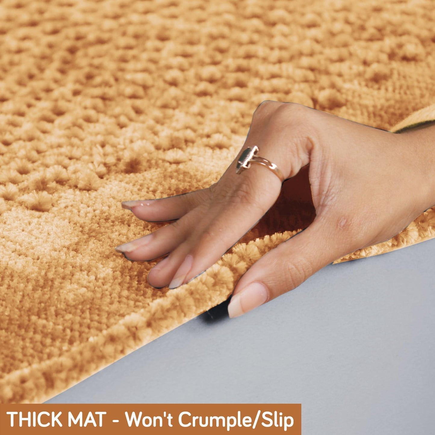 HOKIPO Thick Poly Velvet Sofa Cover L Shape, Buff Cream - HOKIPO | Har Ghar ka Humsafar