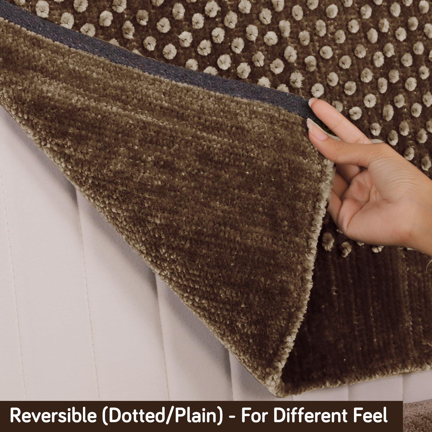 HOKIPO Thick Poly Velvet Sofa Cover L Shape, Cedar Brown - HOKIPO | Har Ghar ka Humsafar