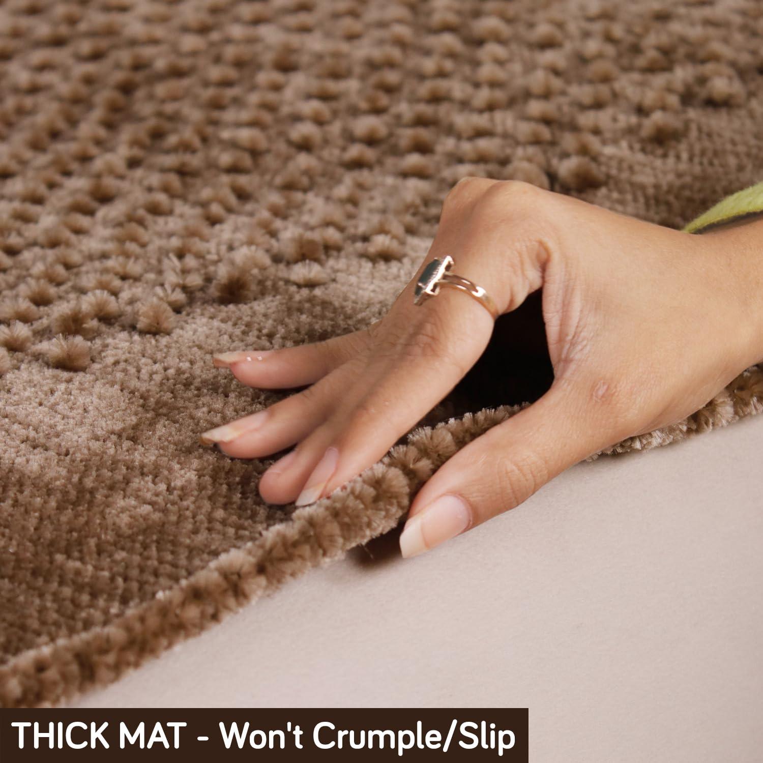 HOKIPO Thick Poly Velvet Sofa Cover L Shape, Cedar Brown - HOKIPO | Har Ghar ka Humsafar