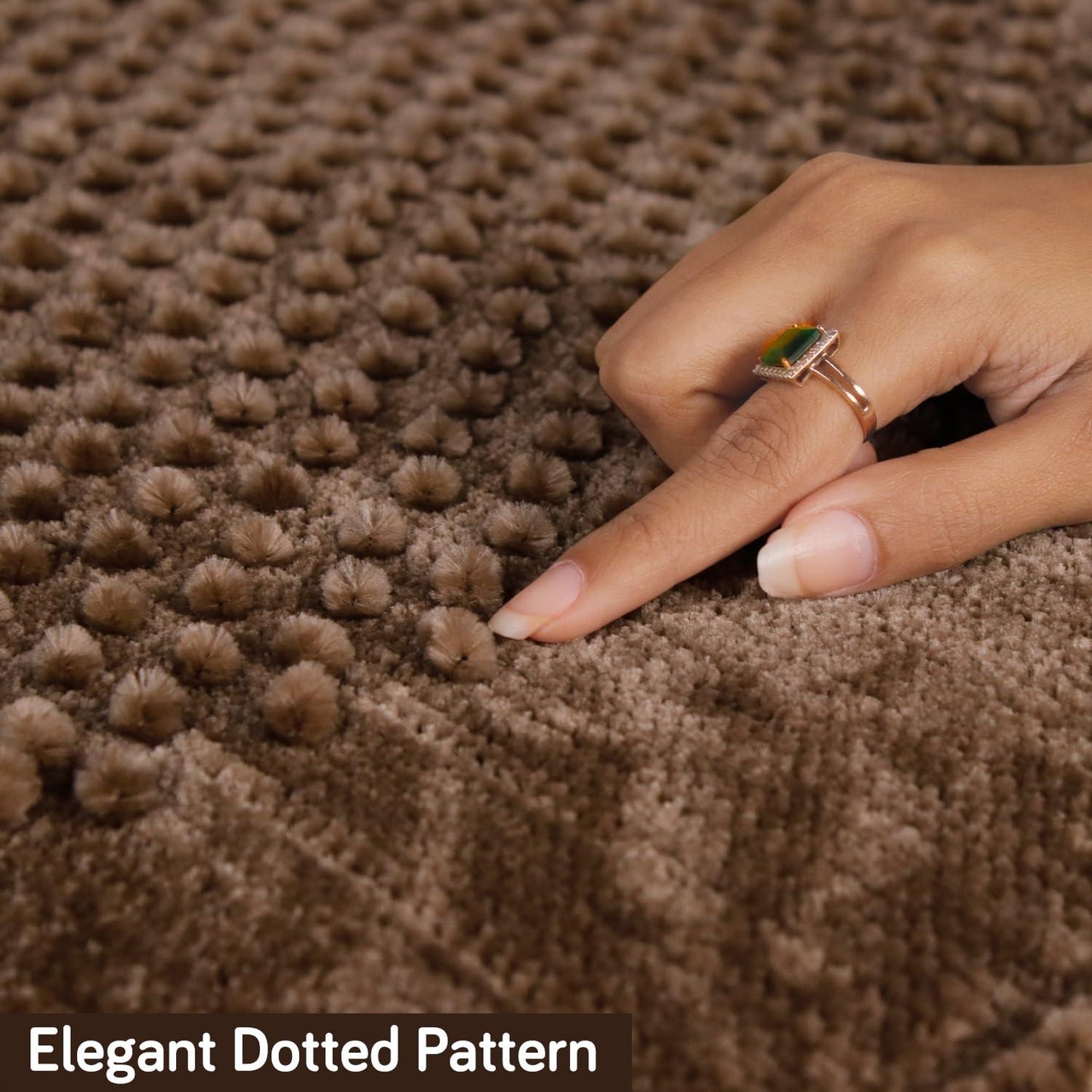 HOKIPO Thick Poly Velvet Sofa Cover L Shape, Cedar Brown - HOKIPO | Har Ghar ka Humsafar