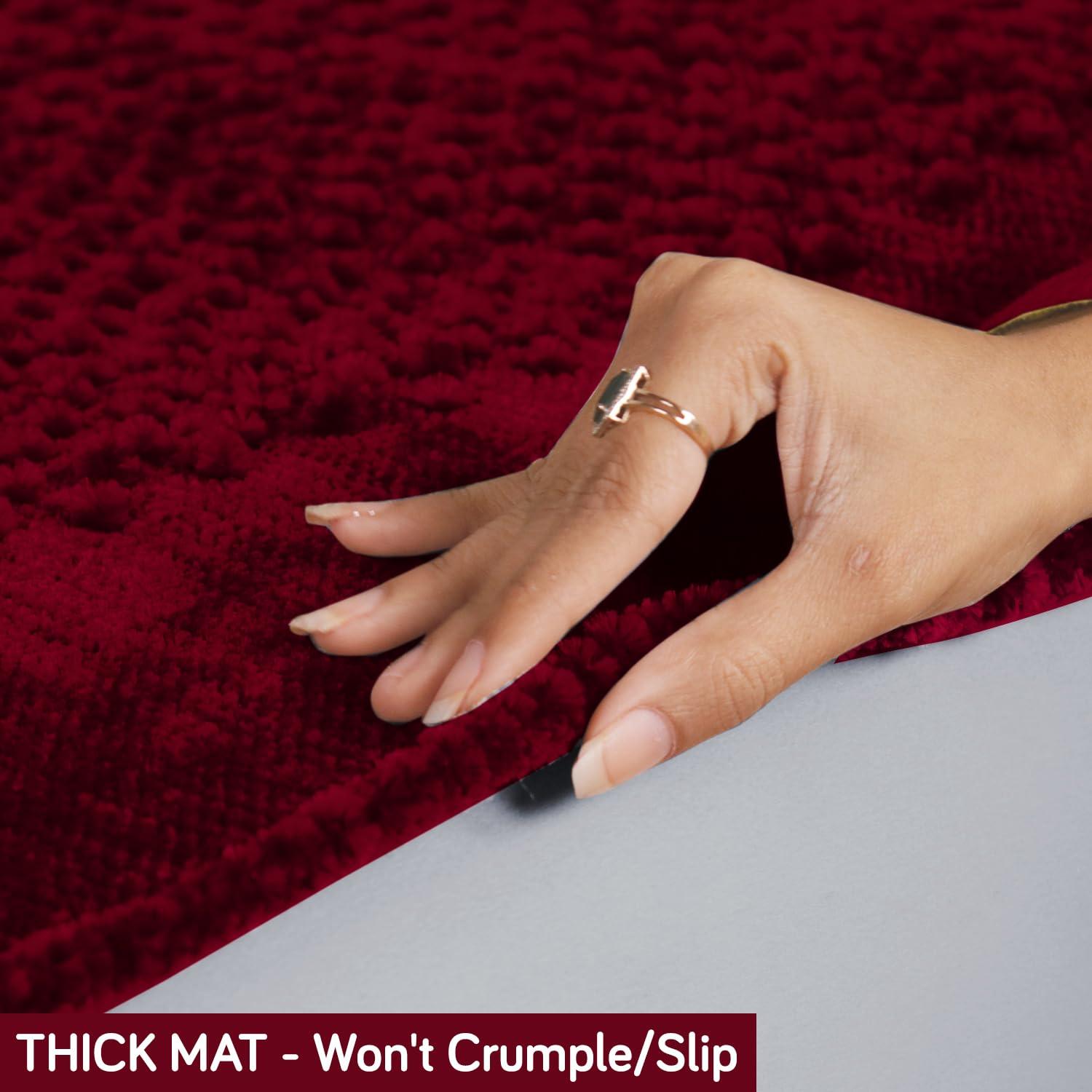 HOKIPO Thick Poly Velvet Sofa Cover L Shape, Maroon - HOKIPO | Har Ghar ka Humsafar