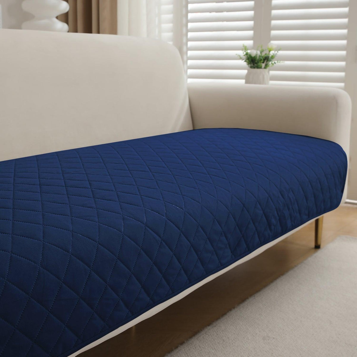 HOKIPO Waterproof Anti - Slip Quick Dry Sofa Seat Mat for 1/2/3 Seater, Navy Blue - HOKIPO | Har Ghar ka Humsafar