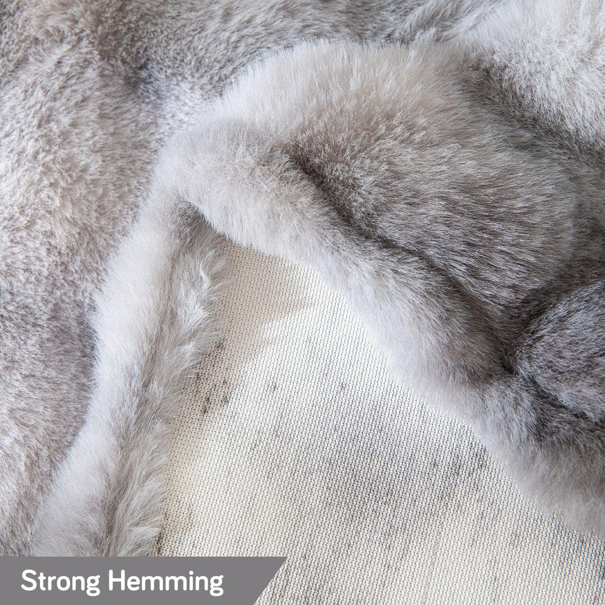 Machine-washable Premium Gradient Faux Rabbit Wool Sofa Throws | HOKIPO