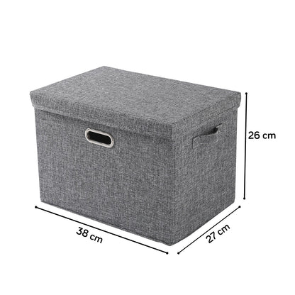Multipurpose Foldable Storage Box with Lid, Medium / Large / Extra Large, Grey
