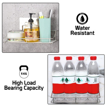 Magic Sticker Self Adhesive Kitchen Bathroom Shelf, Bathroom Storage - HOKIPO | Har Ghar ka Humsafar