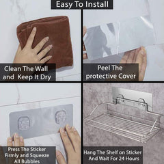 Magic Sticker Self Adhesive Kitchen Bathroom Shelf - HOKIPO | Har Ghar ka Humsafar