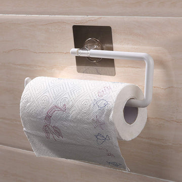 No Drill Wall mounted Tissue Paper Roll Towel Holder For Bathroom  Kitchen