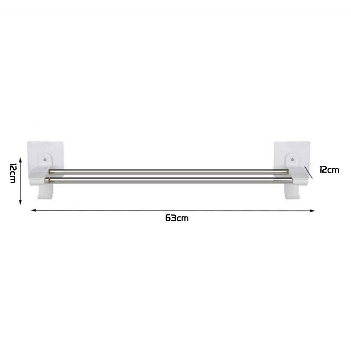 Buy stainless steel wall mounted 2 layer bathroom stand for clothes and towels | HOKIPO