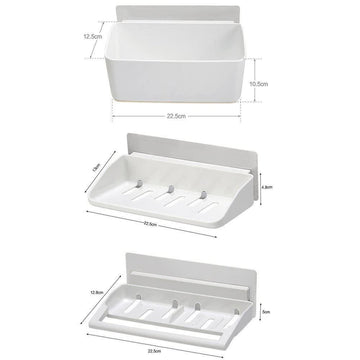 Bathroom Soap Dish Wall Mounted Holder- HOKIPO | Har Ghar ka Humsafar