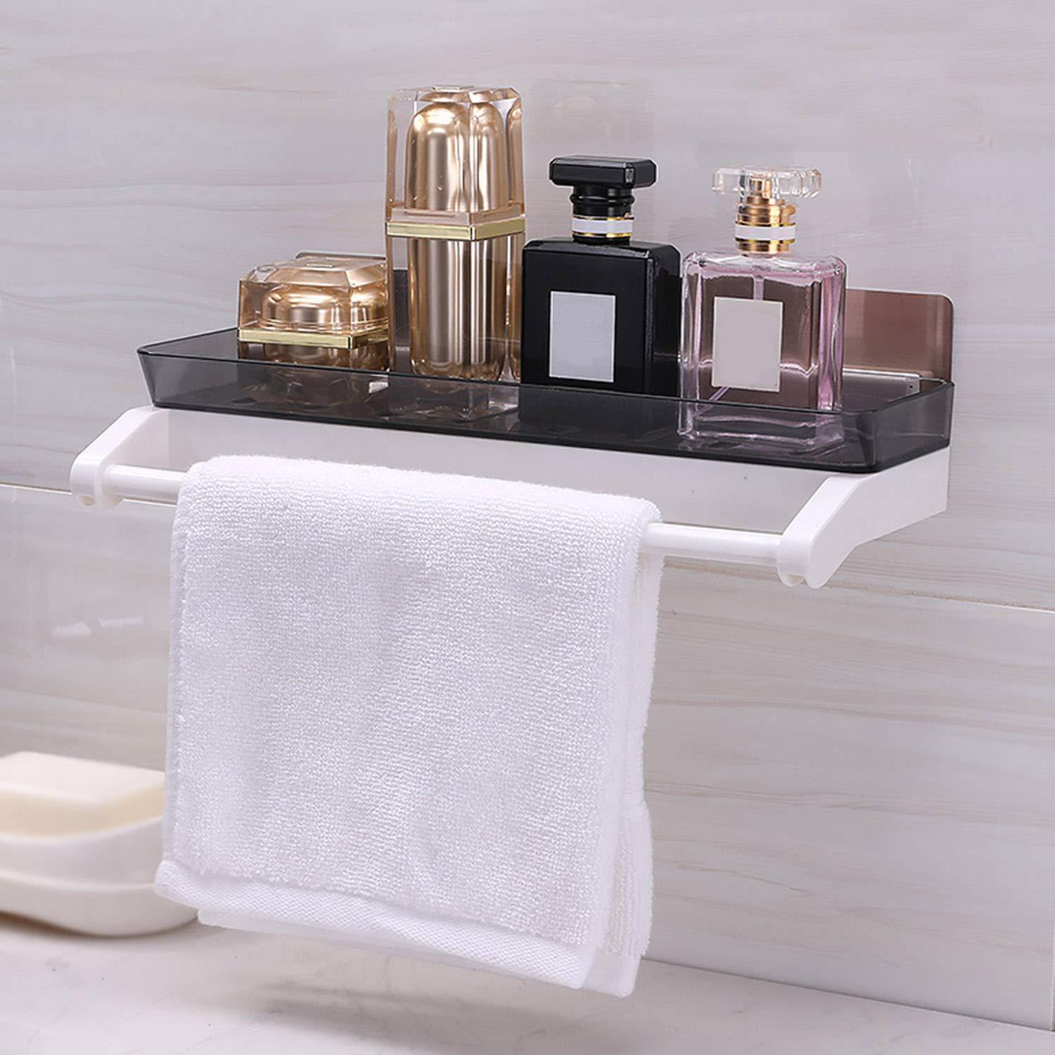 Magic Sticker Series No Drill Bathroom Shelf with Napkin Towel Holder for Bathroom - HOKIPO | Har Ghar ka Humsafar