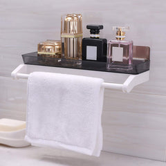 Magic Sticker Series No Drill Bathroom Shelf with Napkin Towel Holder for Bathroom - HOKIPO | Har Ghar ka Humsafar