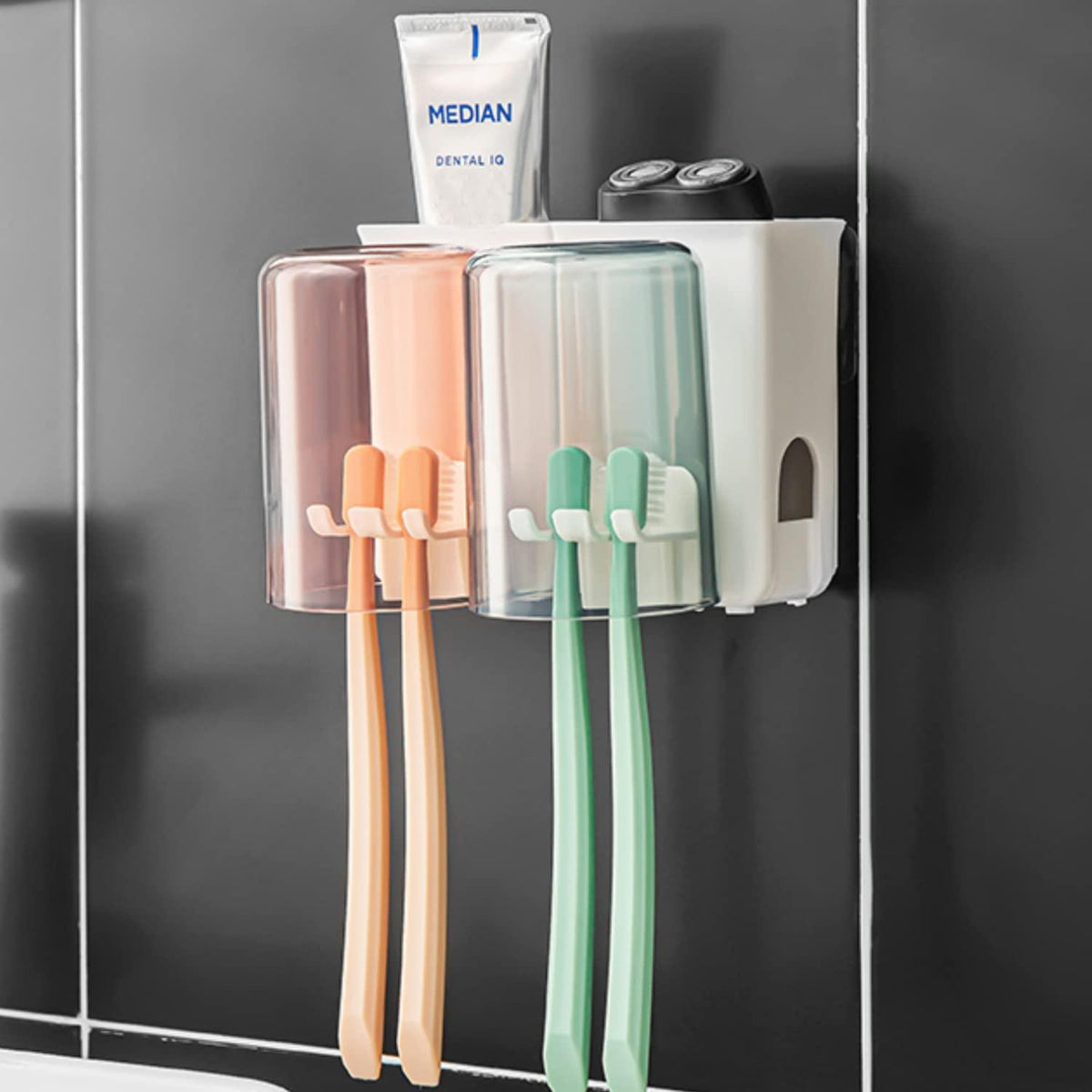 Magic Sticker Series No Drill Bathroom Toothbrush Rack Stand - HOKIPO | Har Ghar ka Humsafar