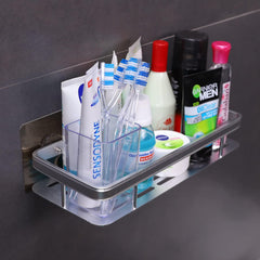 Magic Sticker Series No Drill High Grade Aluminium Kitchen Bathroom Shelf Rack - HOKIPO | Har Ghar ka Humsafar