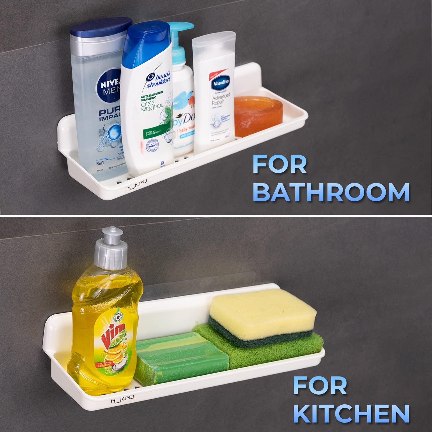 Magic Sticker Series No Drill Kitchen Bathroom Shelf - HOKIPO | Har Ghar ka Humsafar