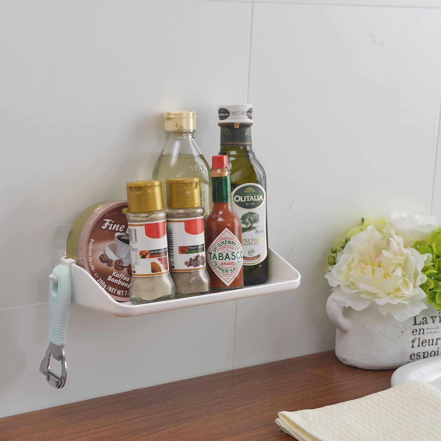 Magic Sticker Series No Drill Kitchen Bathroom Shelf - HOKIPO | Har Ghar ka Humsafar