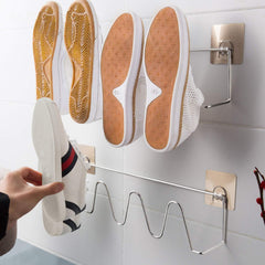 Magic Sticker Series No Drill Shoe Stand for Flip Flops, Bathroom Slippers - HOKIPO | Har Ghar ka Humsafar