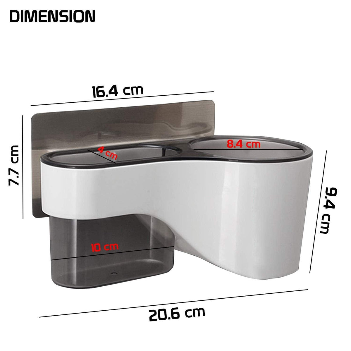 Dimensions of HOKIPO hair dryer holder stand​  