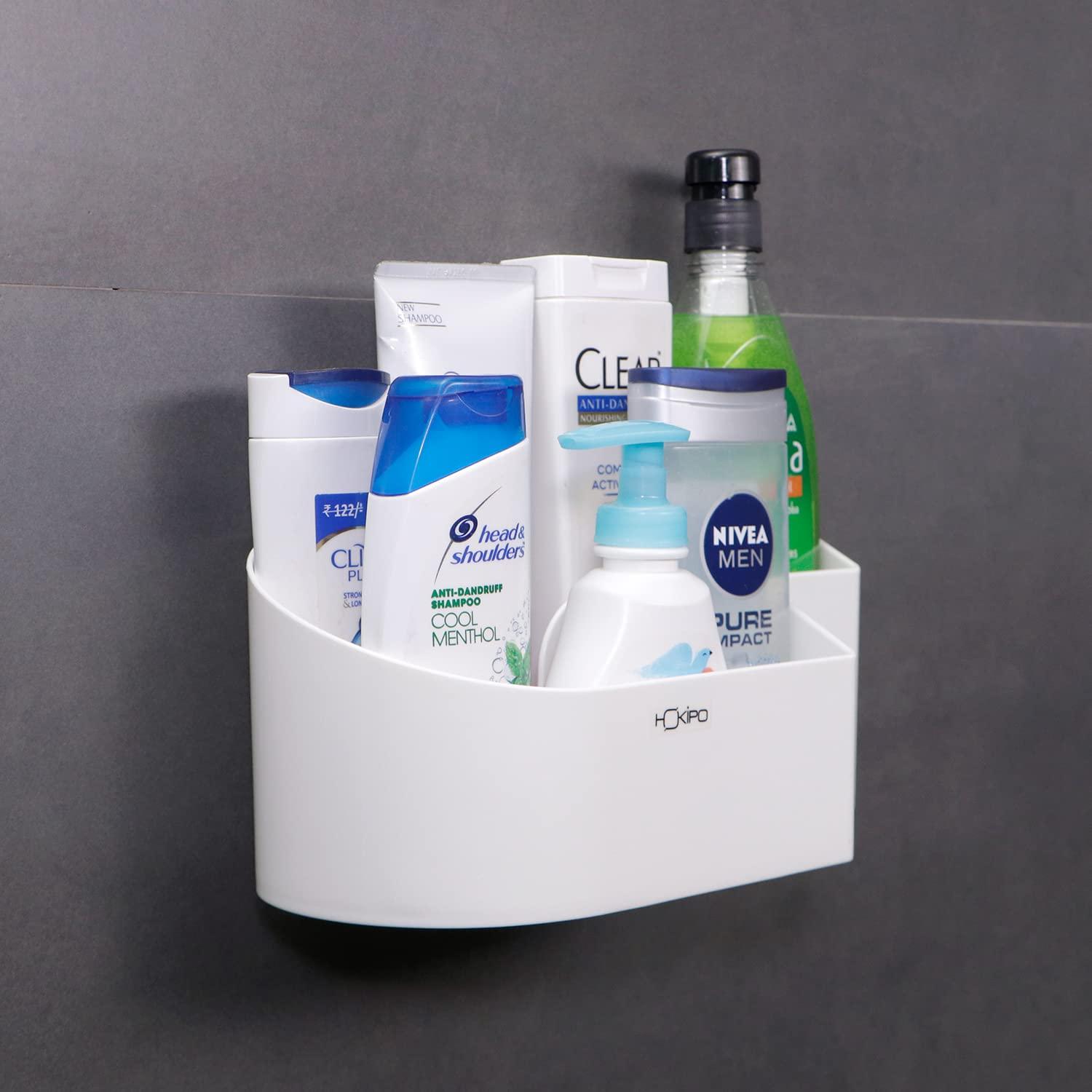 Magic Sticker Series Self Adhesive Bathroom Shelf Stand - HOKIPO | Har Ghar ka Humsafar