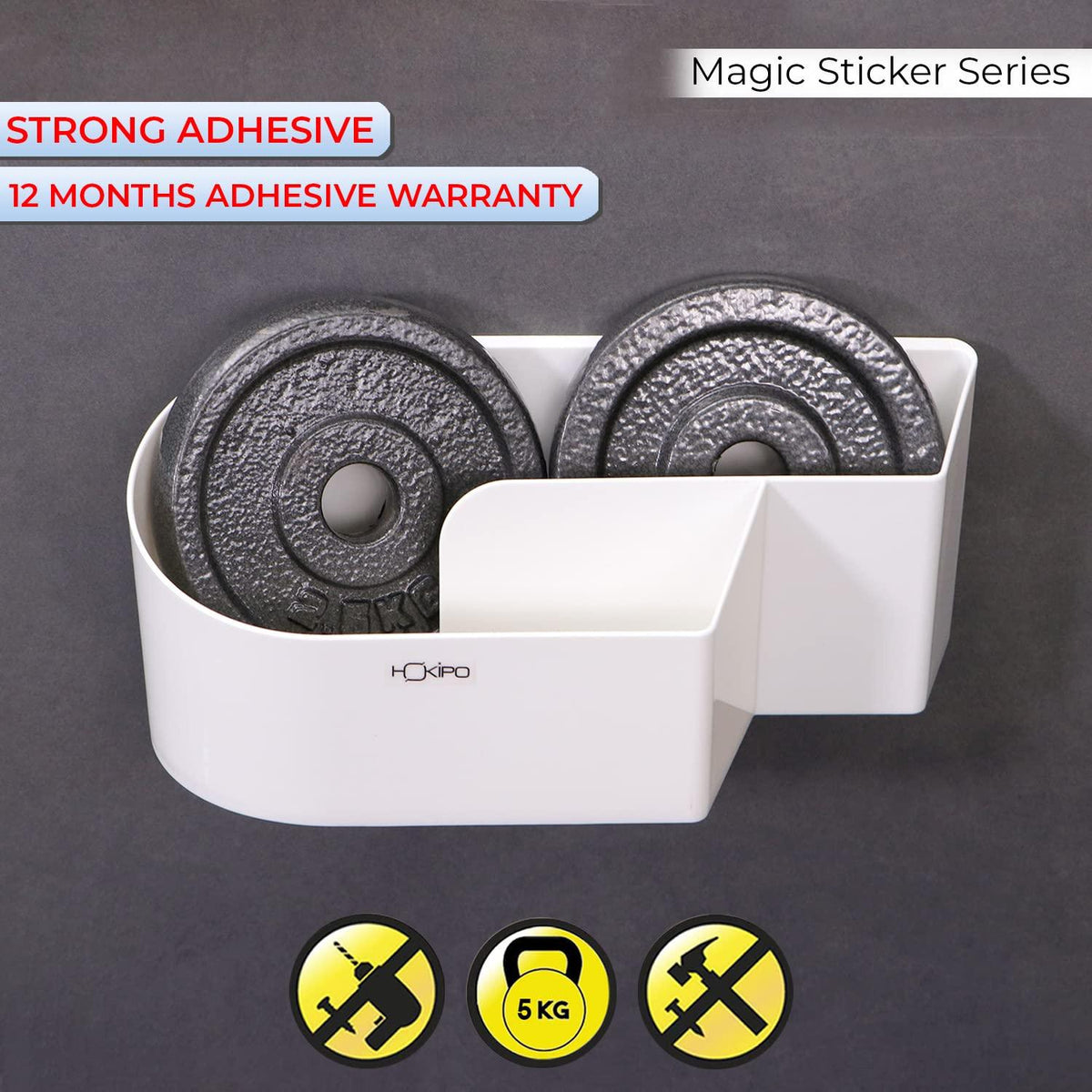 Buy white colour best wall mounted bathroom shelves​ | HOKIPO