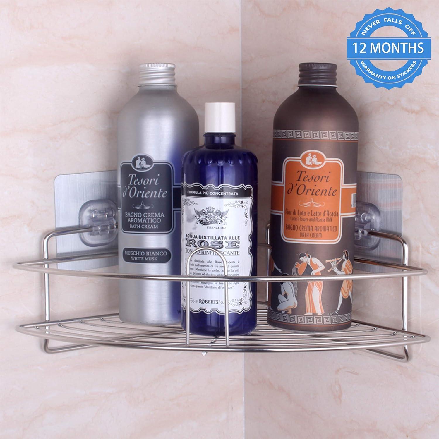 Magic Sticker Series Self Adhesive Kitchen Bathroom Corner Rack Shelf - HOKIPO | Har Ghar ka Humsafar