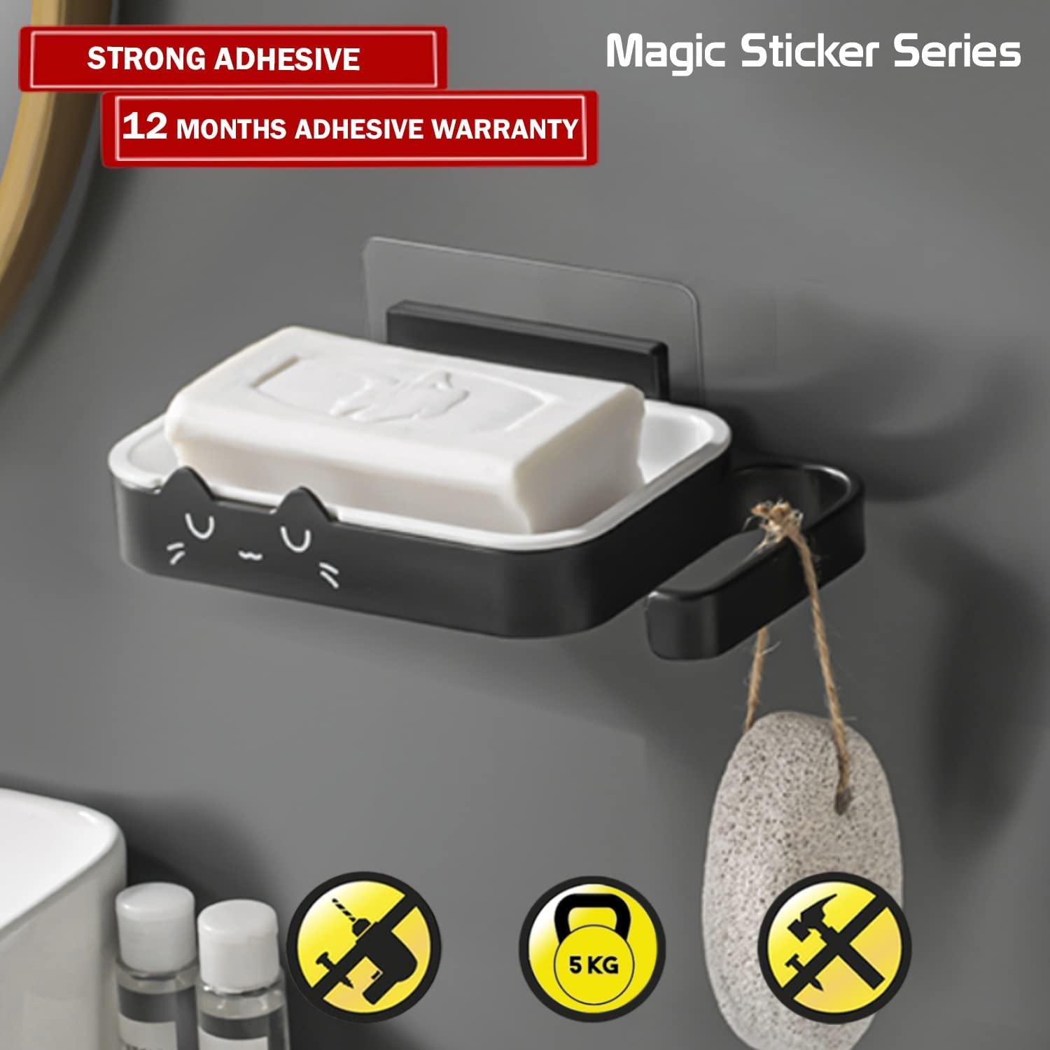 Magic Sticker Series Self Adhesive Kitchen Bathroom Soap Holder Dish - HOKIPO | Har Ghar ka Humsafar