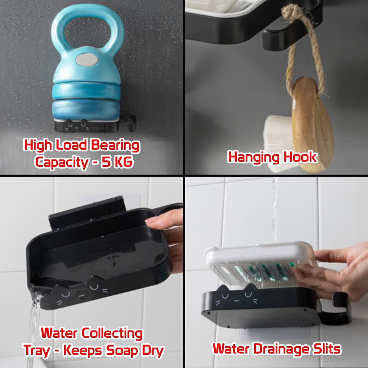 Buy wall mounted soap stand for bathroom and kitchen walls | HOKIPO