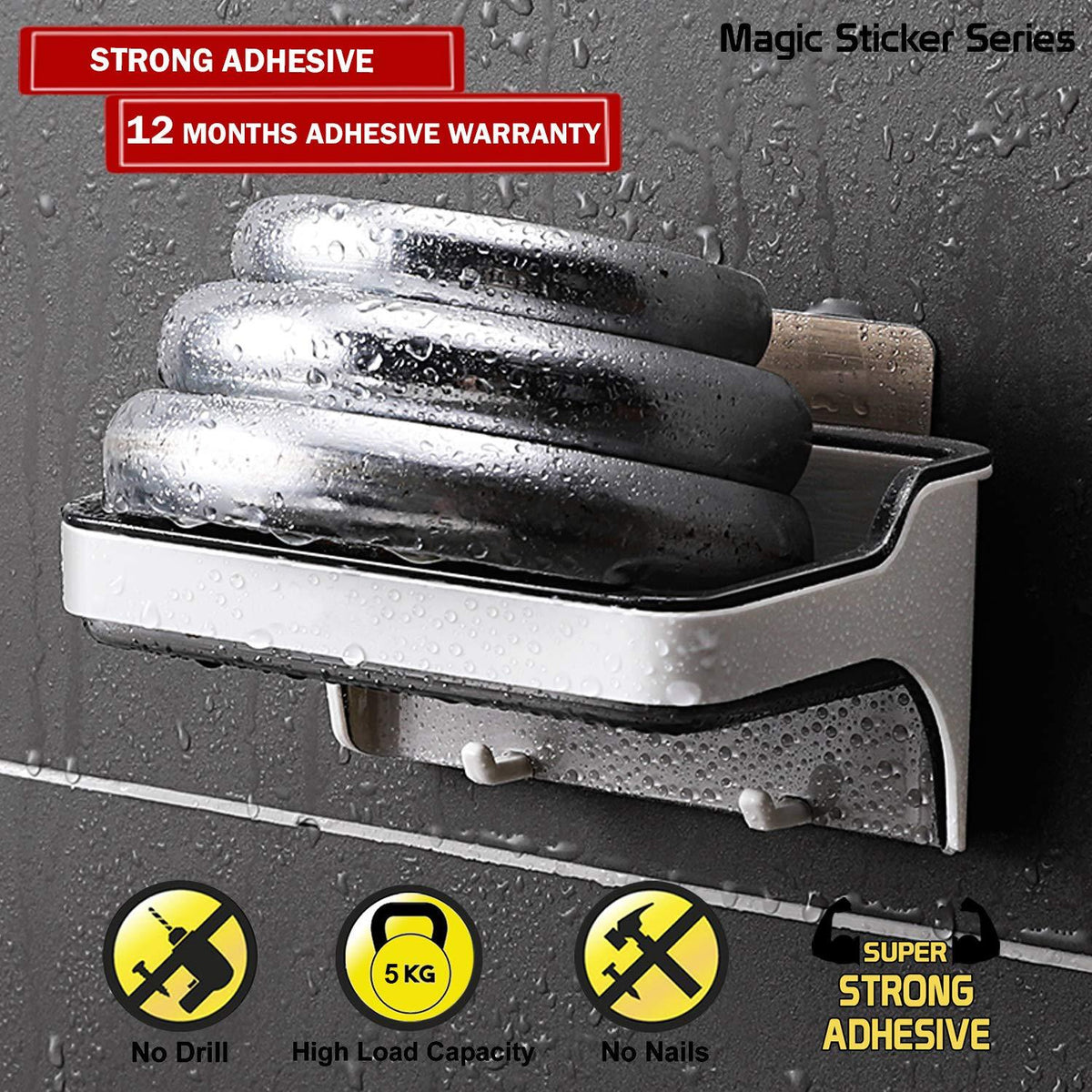Wall mounted Soap case for bathroom and kitchen wall | HOKIPO