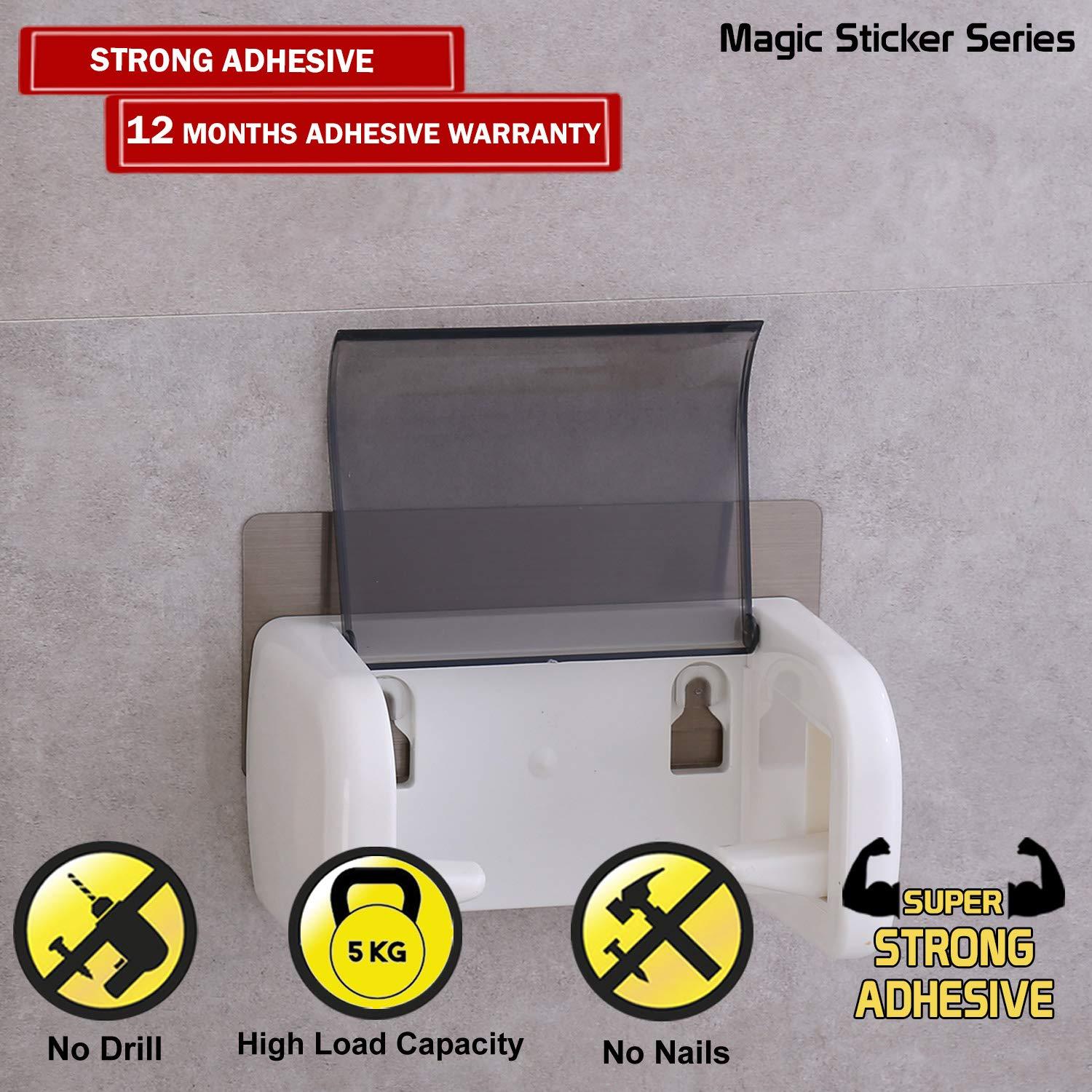 Magic Sticker Series Self Adhesive Toilet Paper Roll Holder - HOKIPO | Har Ghar ka Humsafar