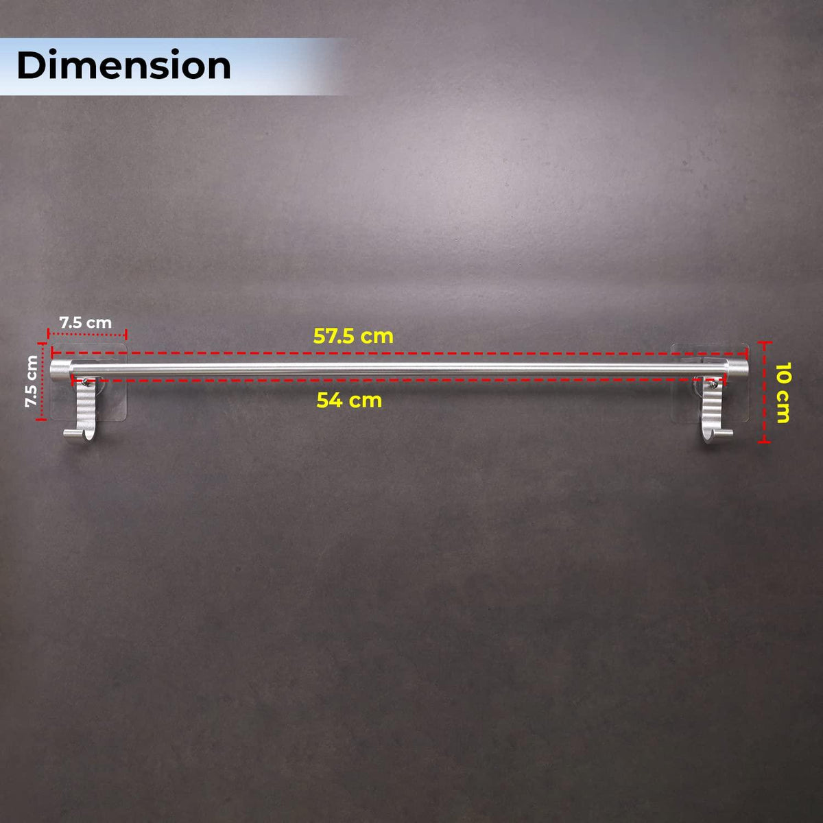 Wall Mounted Bathroom Towel Holder Dimensions | HOKIPO