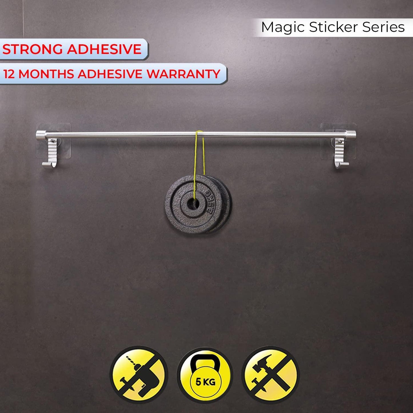 Magic Sticker Series Self Adhesive Towel Holder Stand - HOKIPO | Har Ghar ka Humsafar