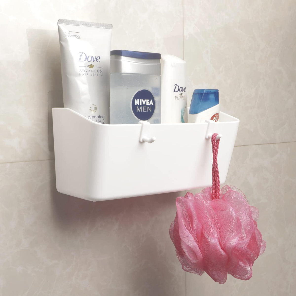 Buy Best white colour Plastic wall mounted bathroom shelves | HOKIPO