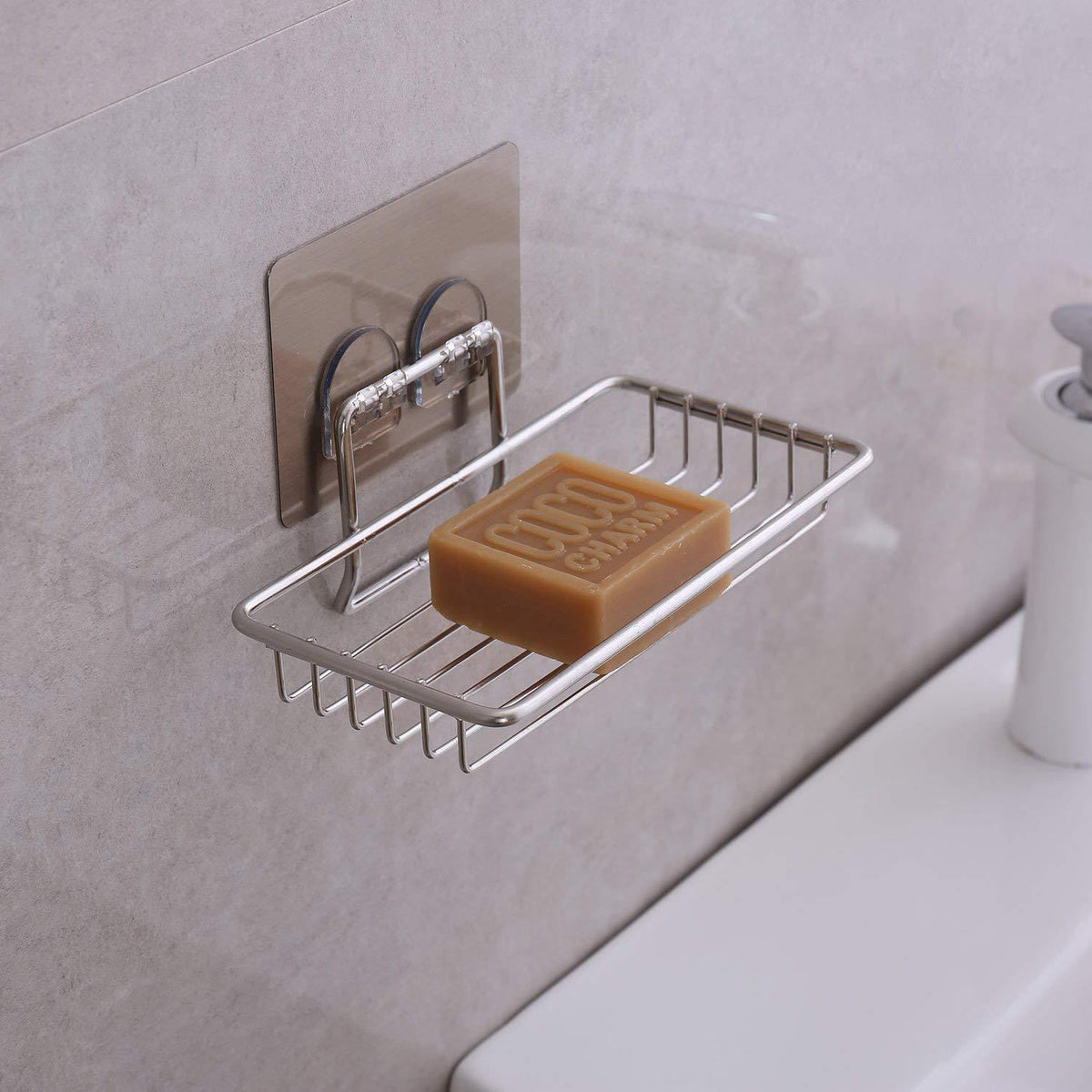 Stainless Steel Wall mounted soap case for bathroom, kitchen and washbasin wall | HOKIPO
