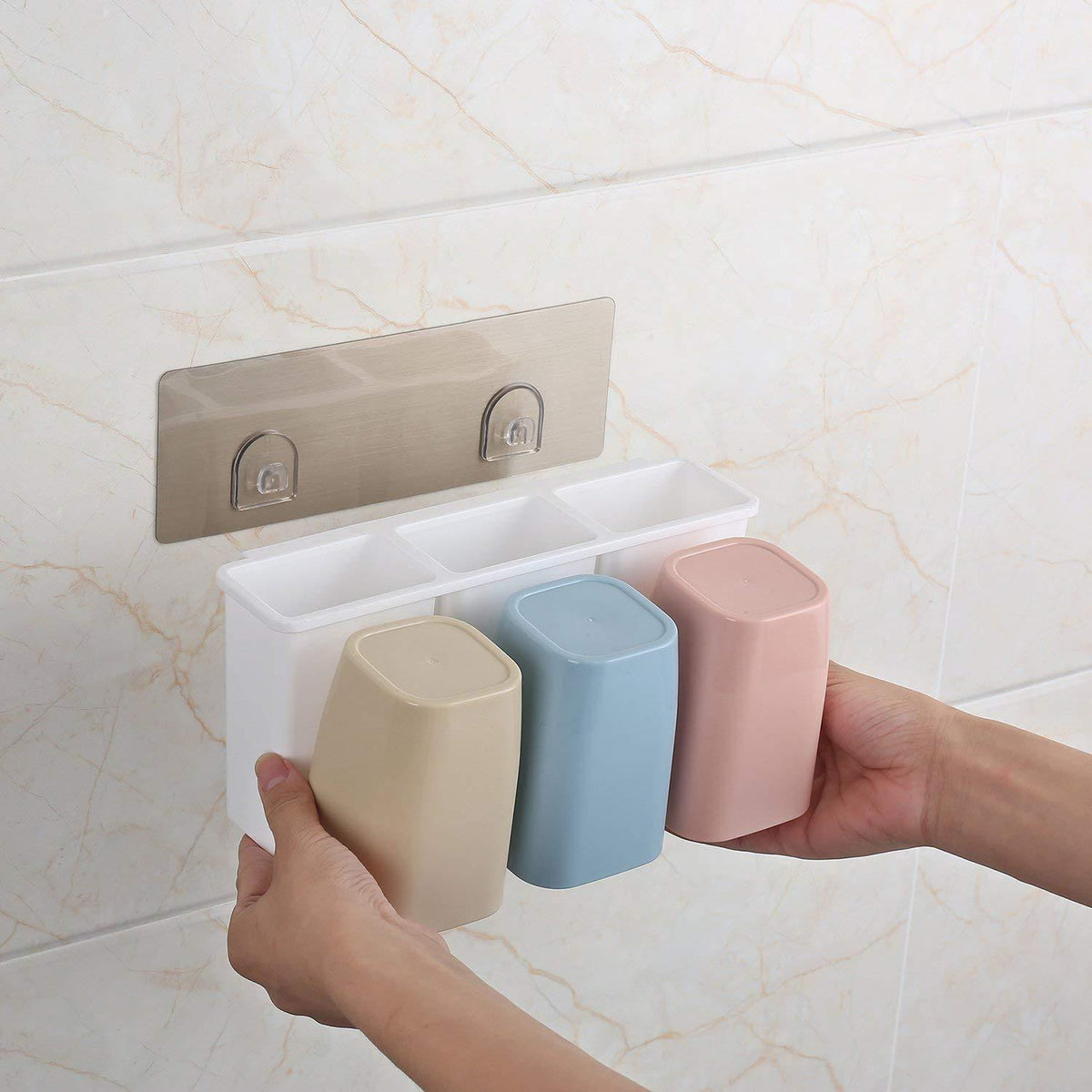 Magic Sticker Series Wall Mounted Toothbrush Holder Stand | HOKIPO