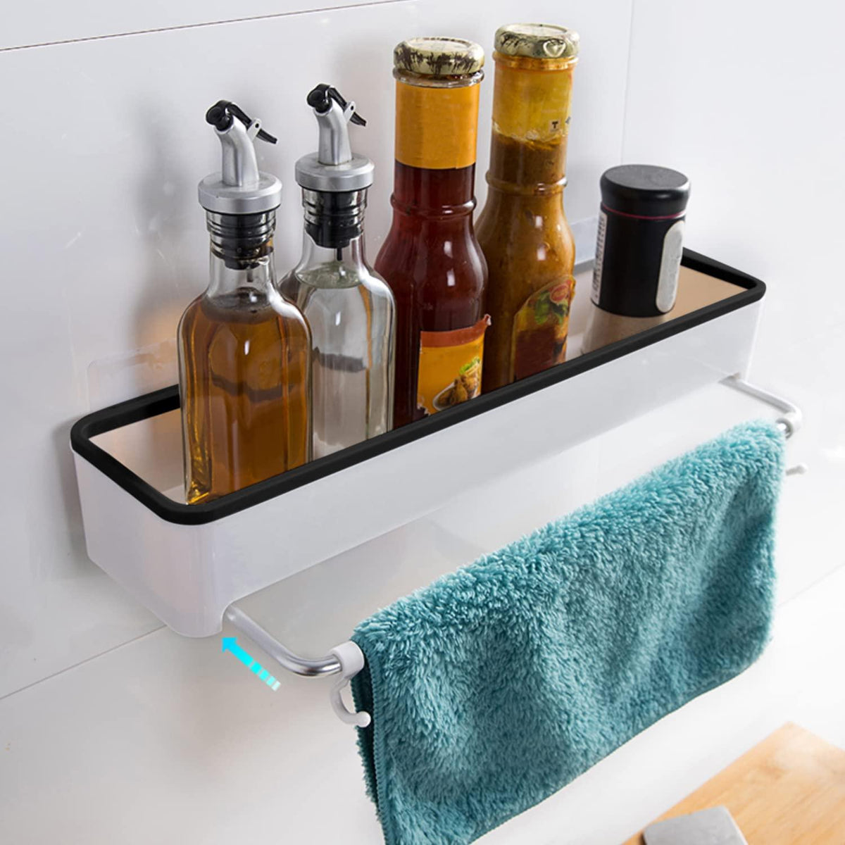 Buy wall mounted bathroom shelves for storing shampoo, hand wash and other bathroom accessories | HOKIPO