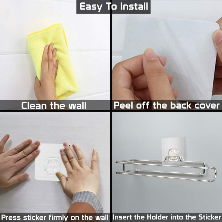 Magic Sticker Series Wall Mounted Kitchen Towel Paper Holder - HOKIPO | Har Ghar ka Humsafar