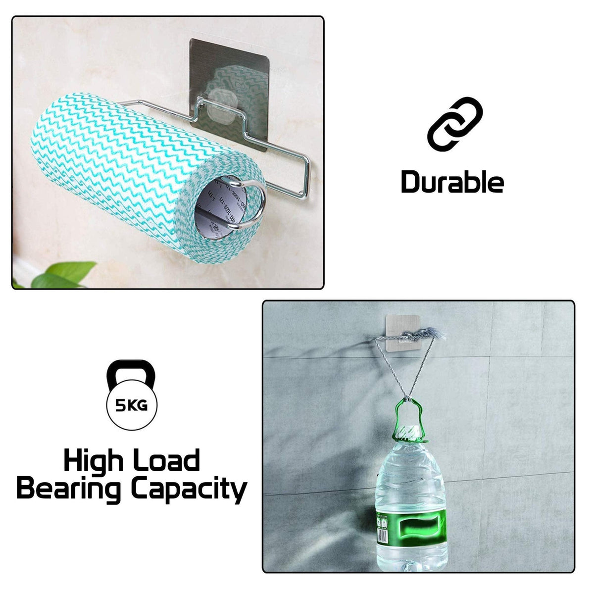 Magic Sticker Series Wall Mounted Kitchen Towel Paper Holder - HOKIPO | Har Ghar ka Humsafar