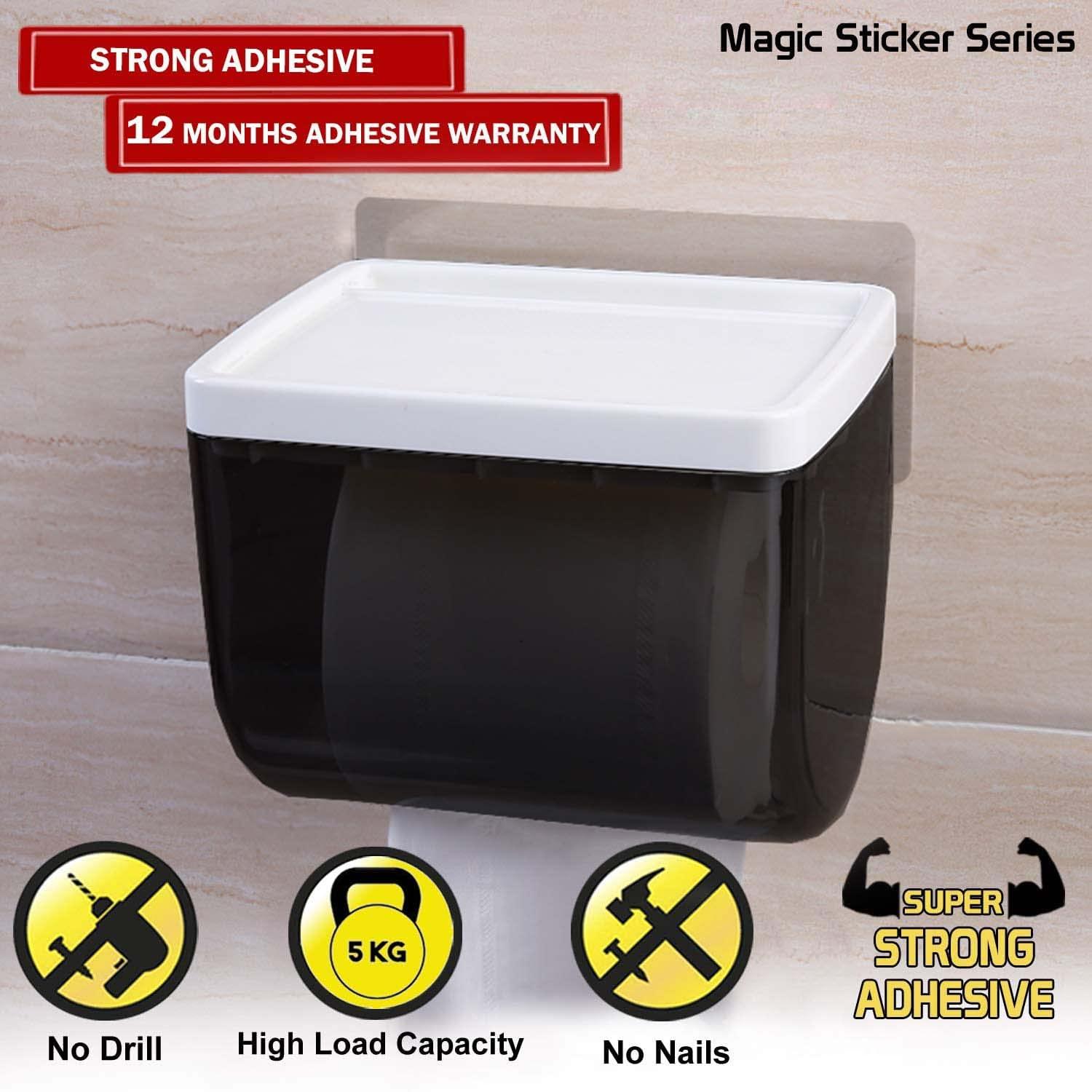 Magic Sticker Series Wall Mounted Toilet Paper Holder Stand for Bathroom - HOKIPO | Har Ghar ka Humsafar