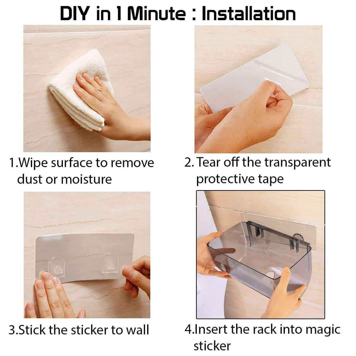 Steps to install wall mounted toilet roll holder| HOKIPO