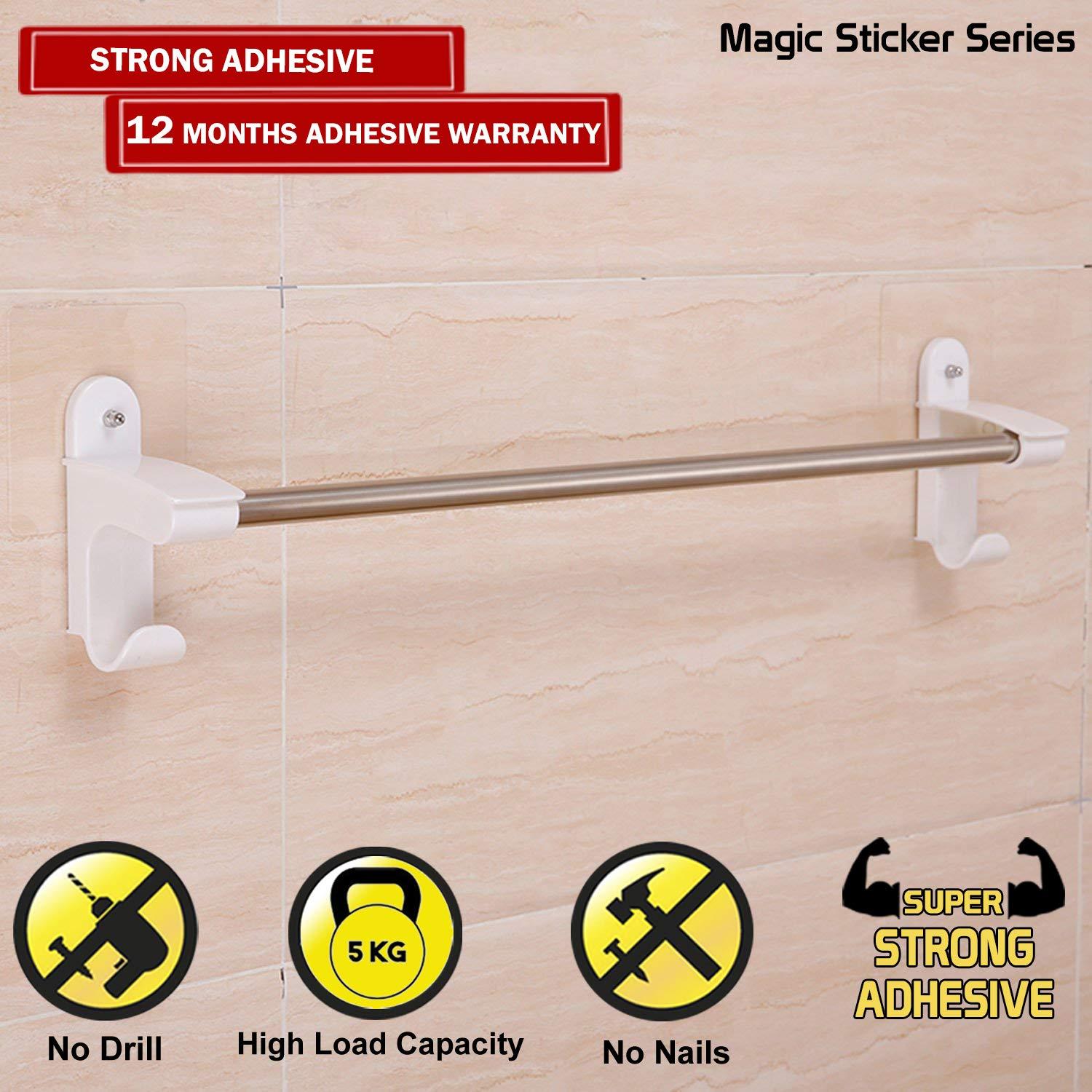 Magic Sticker Series Wall Mounted Towel Holder - HOKIPO | Har Ghar ka Humsafar