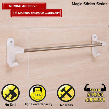 Magic Sticker Series Wall Mounted Towel Holder - HOKIPO | Har Ghar ka Humsafar