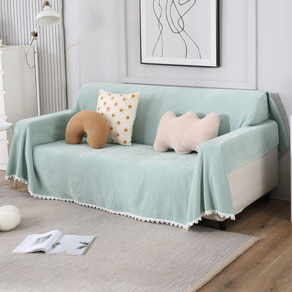 Mint Soft and Pet Friendly Chenille Sofa Throw Cover - HOKIPO | Har Ghar ka Humsafar