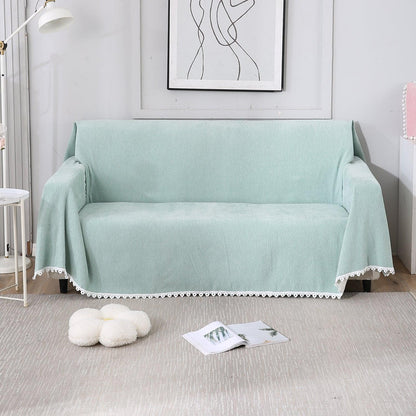 Mint Soft and Pet Friendly Chenille Sofa Throw Cover - HOKIPO | Har Ghar ka Humsafar