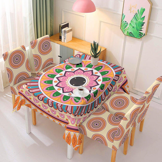 Multicolor Printed Dining Set Cover | 4/6 Seater - HOKIPO | Har Ghar ka Humsafar