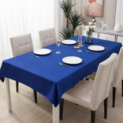 Poly Jute Dining Table Cover, Dark Blue - HOKIPO | Har Ghar ka Humsafar