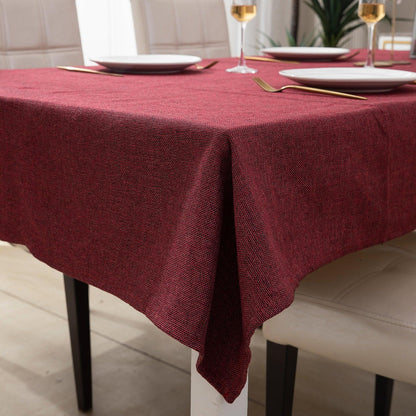 Poly Jute Dining Table Cover, Maroon - HOKIPO | Har Ghar ka Humsafar