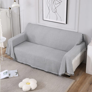 Grey colour polycotton sofa throw cover
