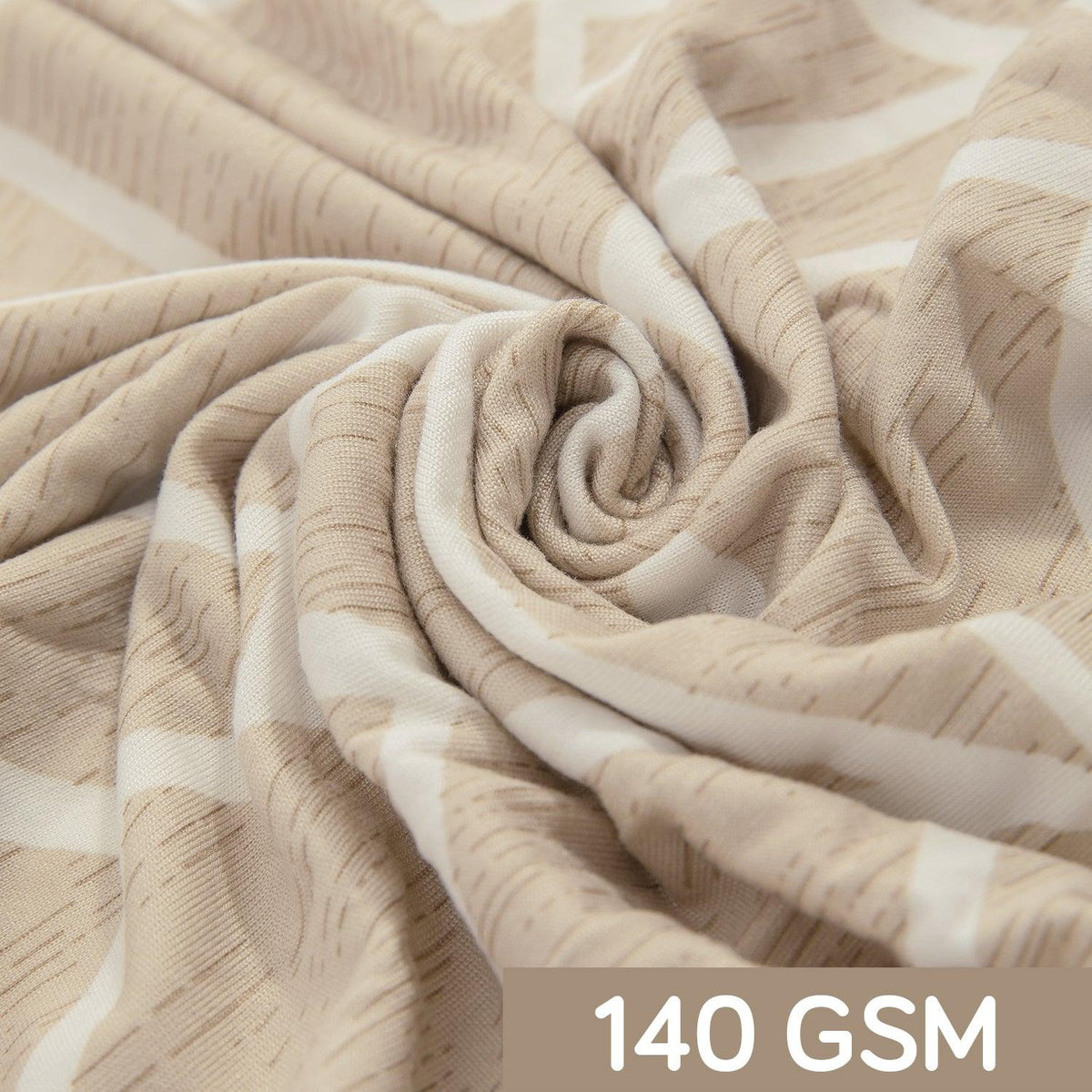 Beige Abstract Geometry Print polyester chair covers