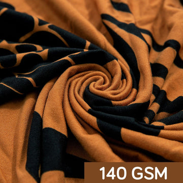 Copper Brown Floral Print polyester chair covers